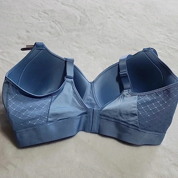 Women's Bali One Smooth U Bounce Control Wireless Bra, Size 40D, Blue, NWT - Picture 5 of 13